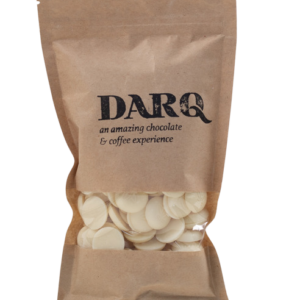 darq witte chocolade pastilles voor brownies in zak